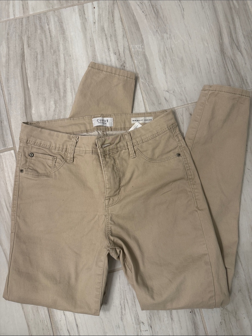 Curve Atelier Women's Skinny Pants - Tan
